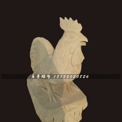 公雞石雕，大理石動物雕塑