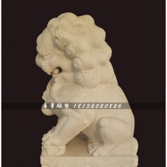 北京獅石雕，漢白玉北京獅石雕
