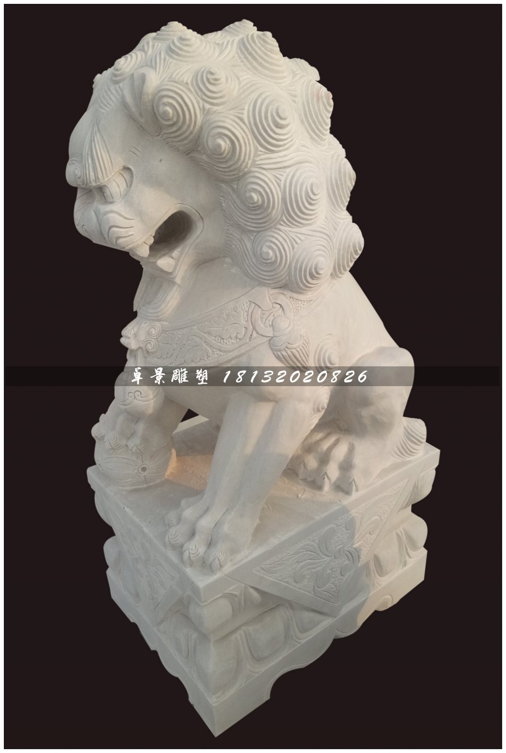 北京獅石雕，漢白玉北京獅石雕 (3)