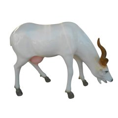 玻璃鋼山羊雕塑，仿真動(dòng)物雕塑