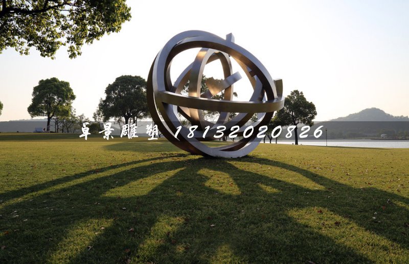 公園抽象雕塑，不銹鋼景觀雕塑 (2)