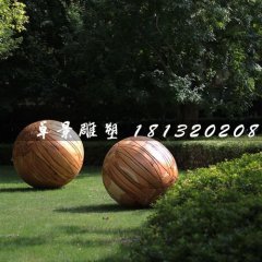 燈籠球銅雕，公園景觀雕塑