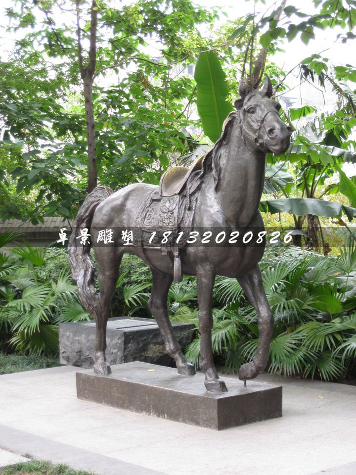 坐騎銅雕，公園銅馬雕塑 (2)