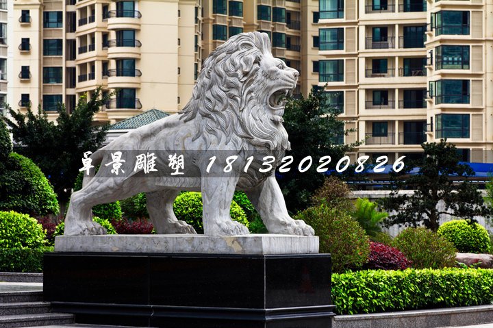 大理石獅子，歐式石獅子 (1)