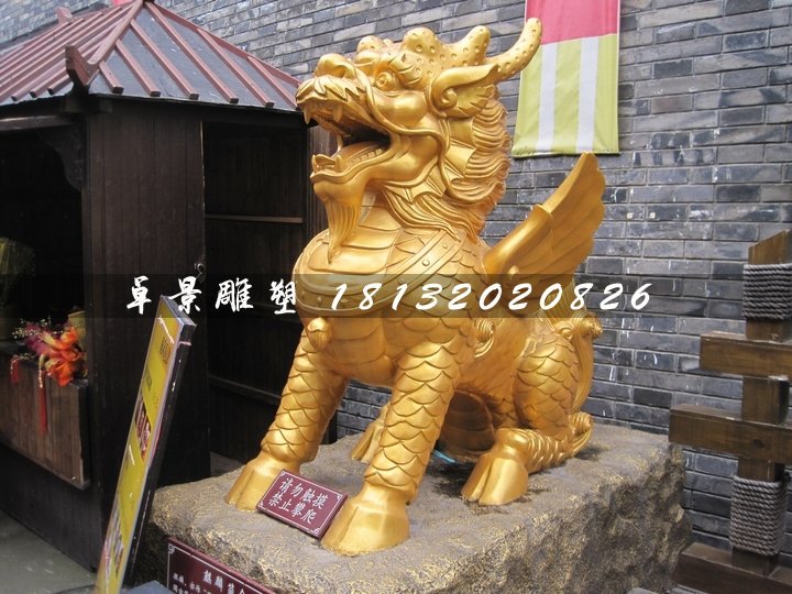 麒麟銅雕，神獸銅雕
