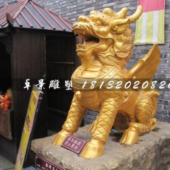 麒麟銅雕，神獸銅雕