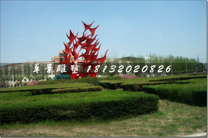 不銹鋼飛翔雕塑，抽象大雁雕塑