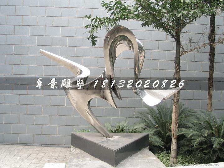 不銹鋼抽象雕塑，庭院擺件