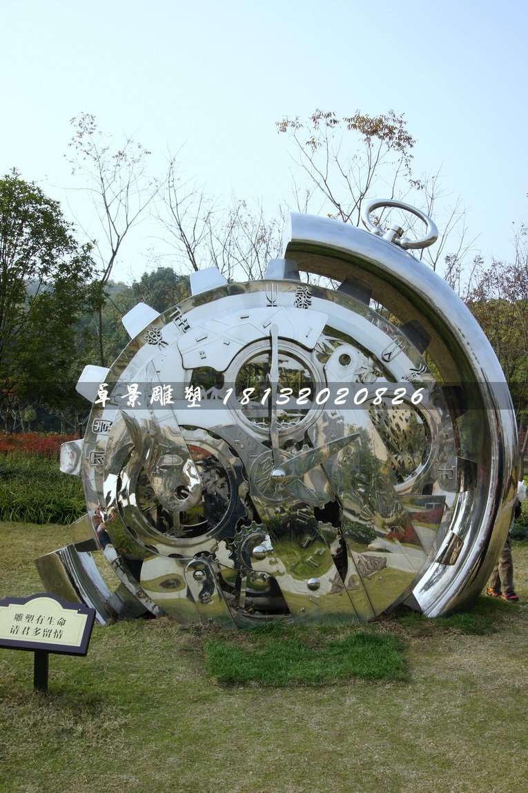 不銹鋼齒輪雕塑，公園景觀雕塑