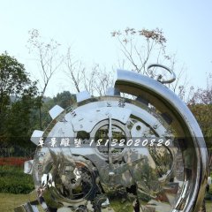 不銹鋼齒輪雕塑，公園景觀雕塑