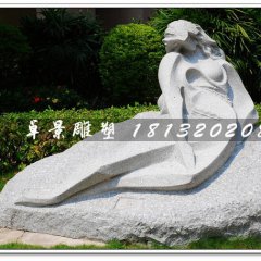 抽象女人石雕，公園景觀雕塑