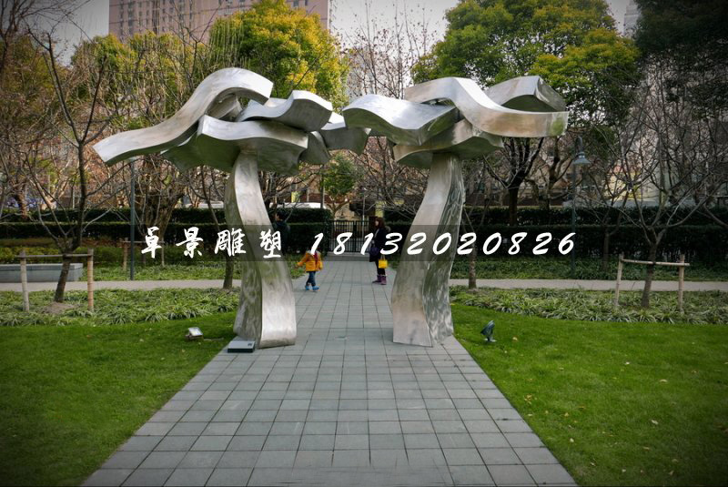 不銹鋼公園雕塑，不銹鋼造型門(mén)