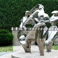 抽象女人雕塑，不銹鋼景觀雕塑