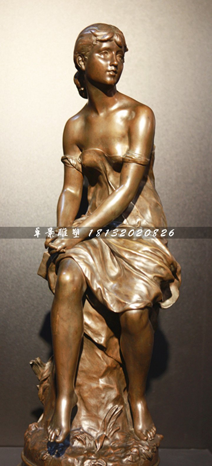 西方美女銅雕，公園人物銅雕 (3)