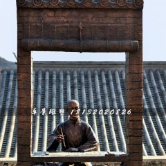 古代人考試銅雕，廣場情景雕塑
