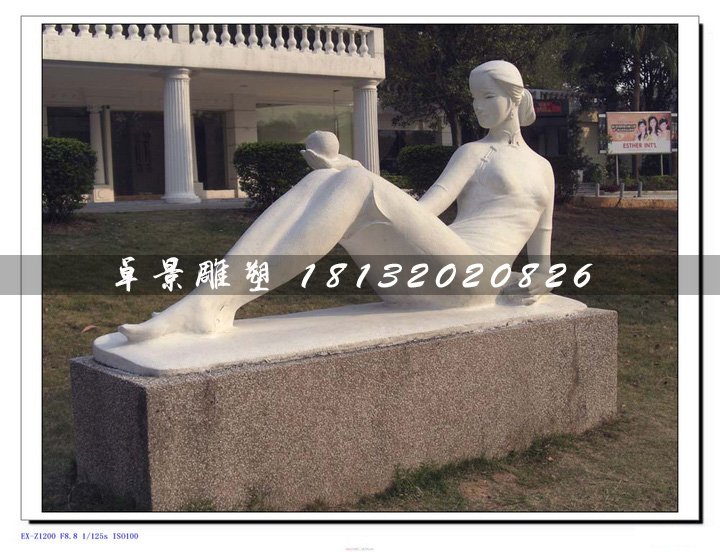 母與子石雕,漢白玉人物石雕