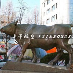 銅牛雕塑，動物雕塑