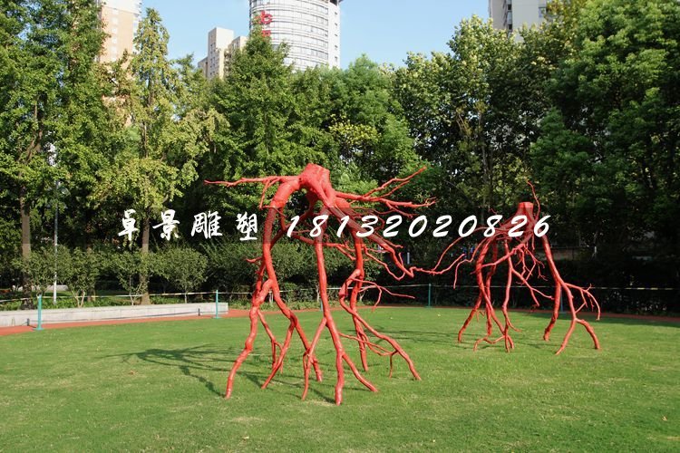 樹根雕塑，公園玻璃鋼景觀雕塑