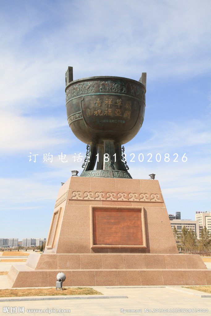 圓形銅鼎，廣場(chǎng)青銅鼎雕塑