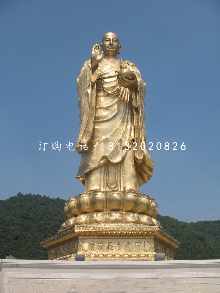 地藏王菩薩銅雕，大型立式銅佛像