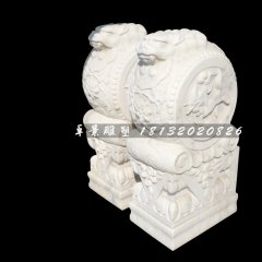 抱鼓石雕塑，門墩石雕