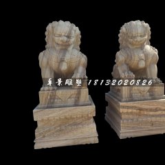 北京獅石雕，廣場動物石雕