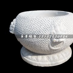 水缸石雕，大理石水缸