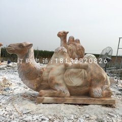 駱駝石雕，晚霞紅動物雕塑