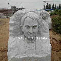 愛迪生石雕，校園西方名人石雕