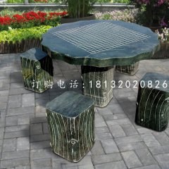 石桌椅，公園下棋桌子石雕
