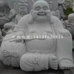 大理石布袋和尚，石雕彌勒佛