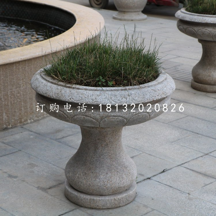 大理石花盆，公園石花盆