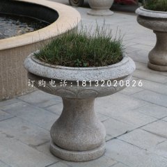 大理石花盆，公園石花盆