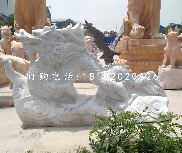 大理石龍雕塑,廣場(chǎng)石雕龍