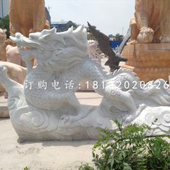 大理石龍雕塑，廣場(chǎng)石雕龍