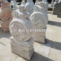 大理石門墩，門枕石雕塑