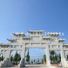 大型石牌坊，道路牌坊石雕