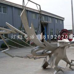 雄鷹展翅雕塑，不銹鋼抽象老鷹