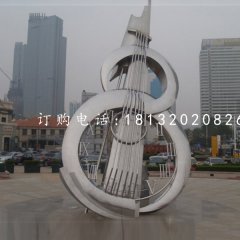 不銹鋼吉他雕塑，廣場不銹鋼雕塑