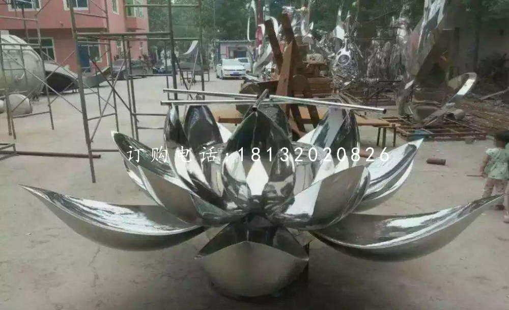 不銹鋼蓮花，廣場不銹鋼雕塑 (2)