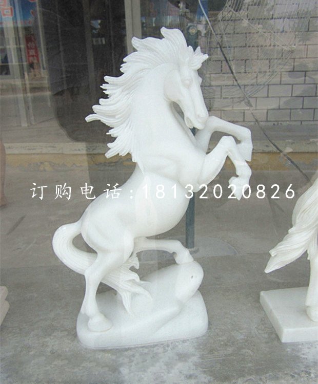 立馬石雕，漢白玉馬石雕
