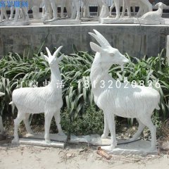 山羊石雕，大理石動(dòng)物雕塑
