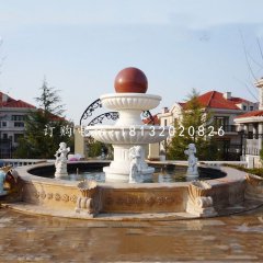 風(fēng)水球噴泉，小區(qū)景觀石雕