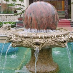 風(fēng)水球噴泉石雕，小區(qū)景觀石雕