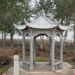 公園石涼亭，青石亭子