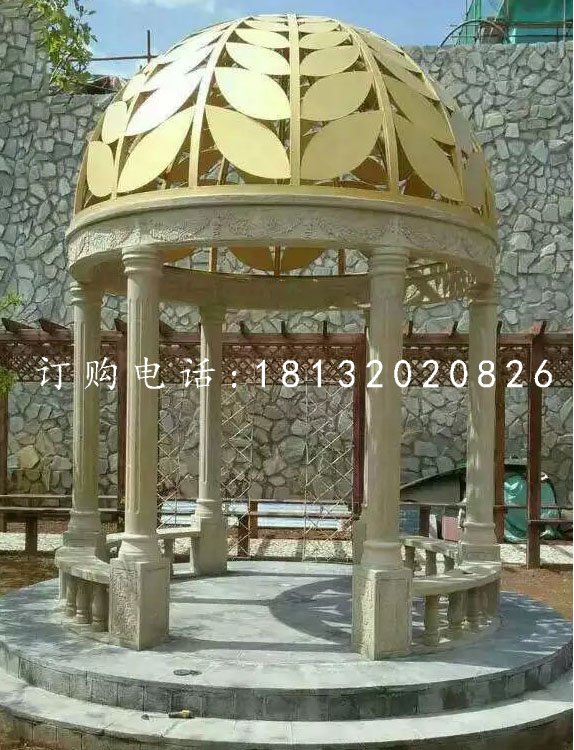 歐式?jīng)鐾?，小區(qū)石涼亭
