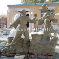 牛郎織女石雕，公園景觀石雕