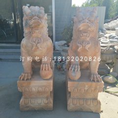 麒麟石雕，戲球麒麟石雕