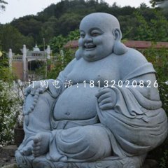 笑面佛石雕，青石彌勒佛