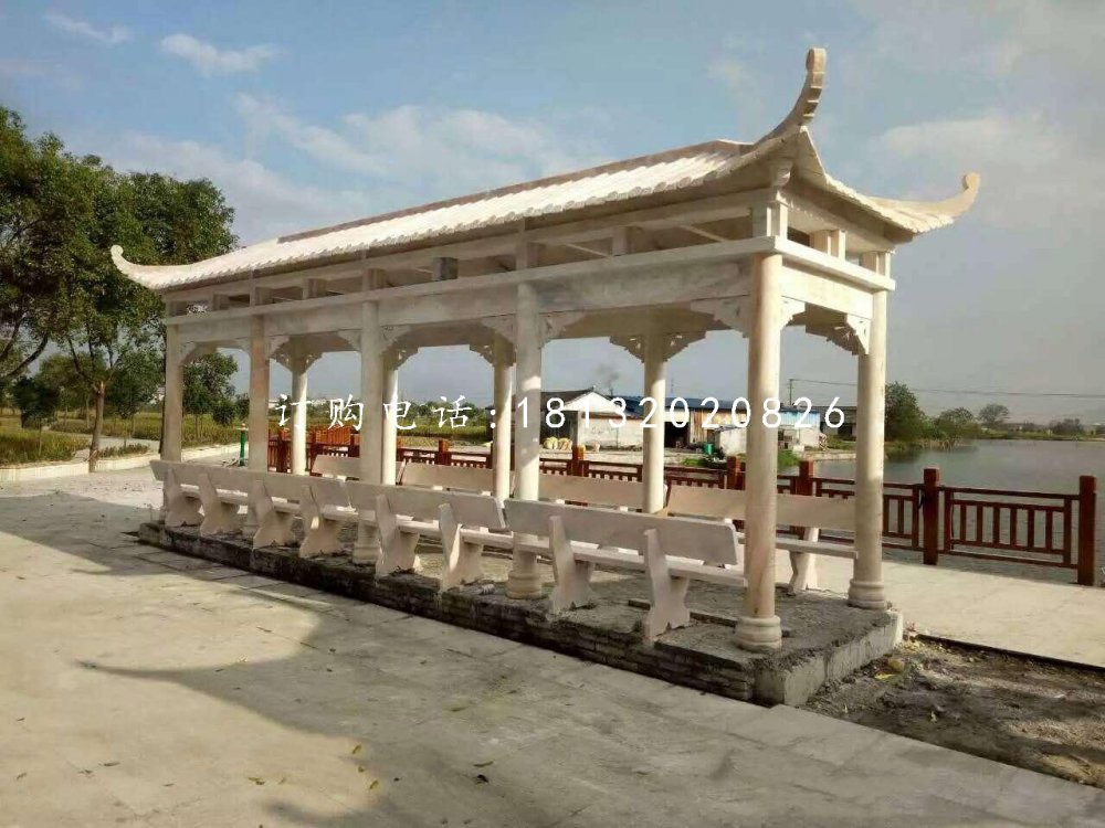 長廊石雕，公園長廊石雕